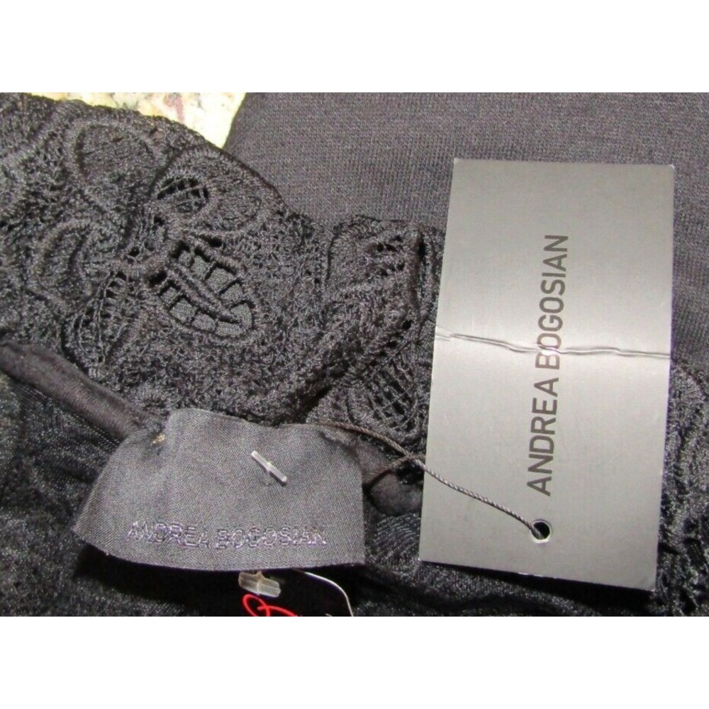 Andrea Bogosian Track Pants NWT Black Lace Suzanne Trousers Retail $477 Size S - Picture 8 of 8